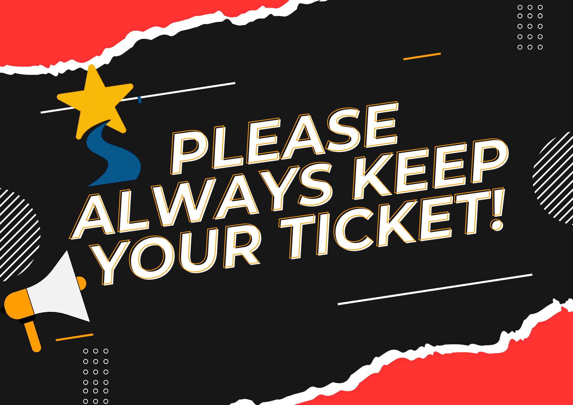Don't throw your ticket!